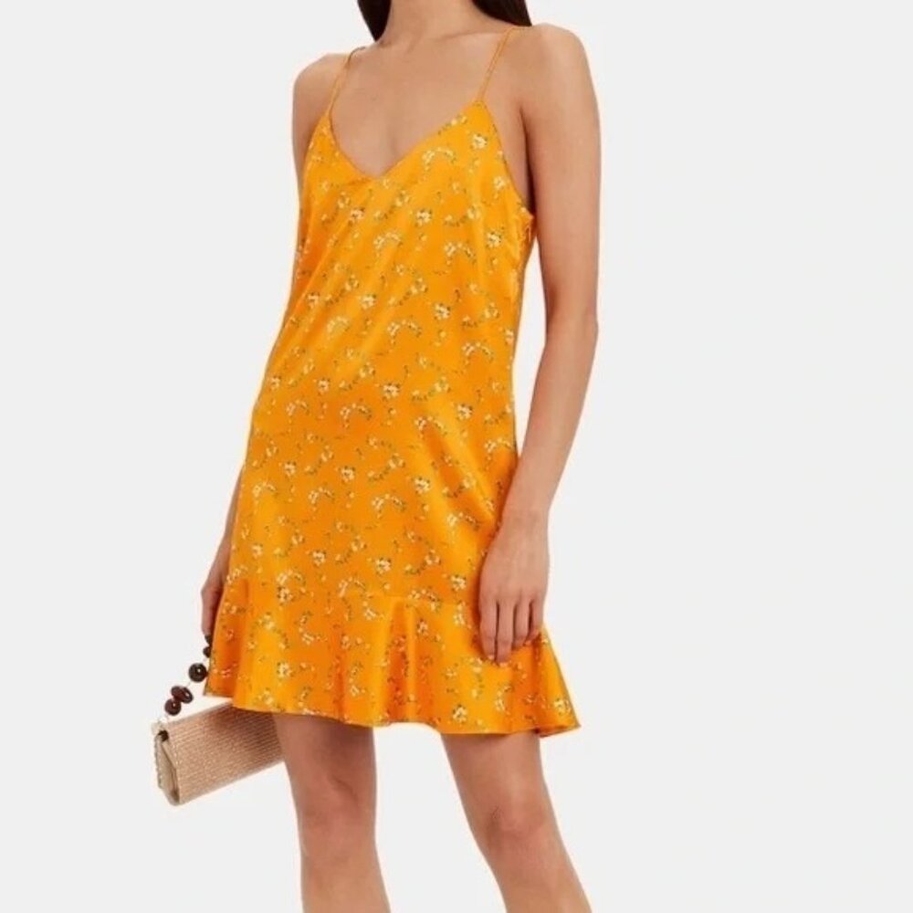 Caroline Constas Tina Floral Flounce Slip Dress